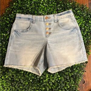 Girls Light Blue Denim Shorts
